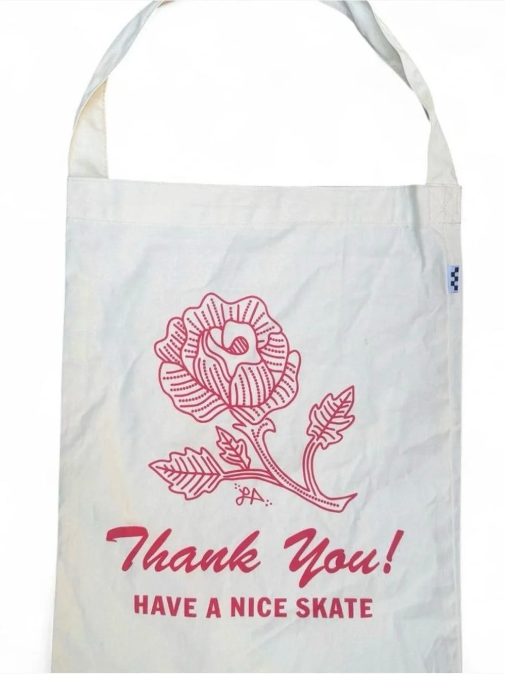 Canvas VANS x Lizzie Armanto Tote Bag with Red Rose graphic - Thank You Design